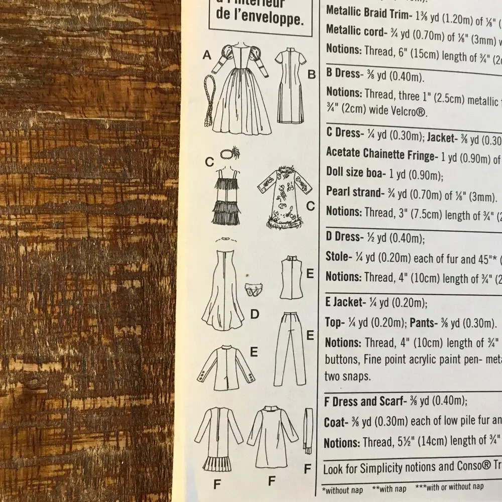McCalls instructions fashion normal